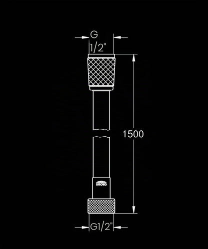 GROHE QUICKFIX VitalioFlex Comfort, Flessibile doccia, 1500mm, In metallo, 28743002