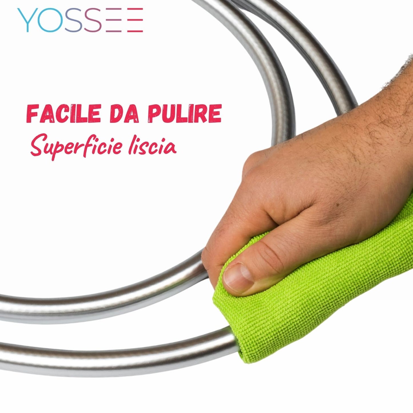 Yossee 1.5m Tubo Doccia Flessibile Argento PVC Di Ricambio Universale, Antipiega E A Prova Di Perdite E Resistente Ad Alta Temperatura Connettore In Ottone