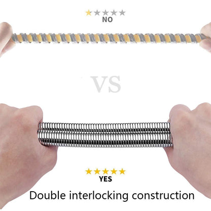 GRIFEMA Tubo Doccia 2 m - Flessibile Doccia in Acciaio Inox (G1/2 pollici, 200 CM) Anti-Piega & Antigoccia, Ricambio Resistente con Connettori in Ottone e Guarnizioni, Finitura Cromata Argento
