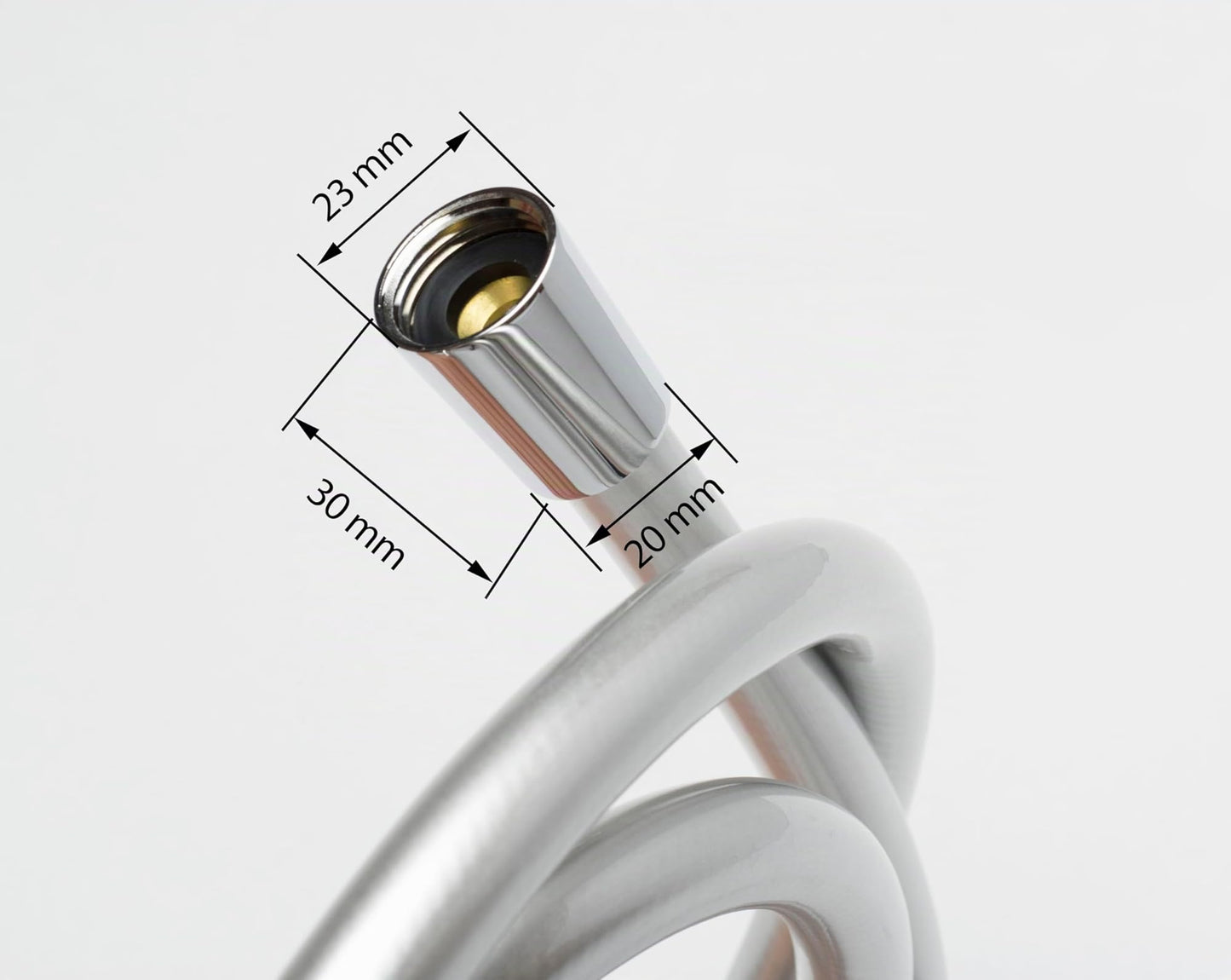 Yossee 1.5m Tubo Doccia Flessibile Argento PVC Di Ricambio Universale, Antipiega E A Prova Di Perdite E Resistente Ad Alta Temperatura Connettore In Ottone