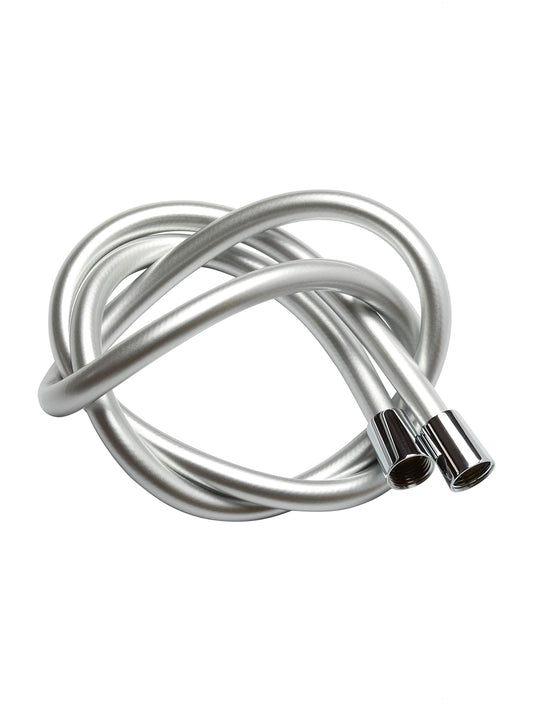 Yossee 1.5m Tubo Doccia Flessibile Argento PVC Di Ricambio Universale, Antipiega E A Prova Di Perdite E Resistente Ad Alta Temperatura Connettore In Ottone