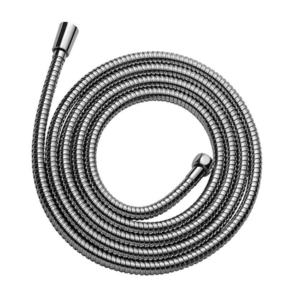 OFFO Tubo Doccia 2.5 Metri, Con protezione Antitorsione,Flessibile Doccia in Acciaio Inox, Tubo Doccia di Ricambio ad Alta pressione, per Rubinetteria Bagno,Argento Brillante